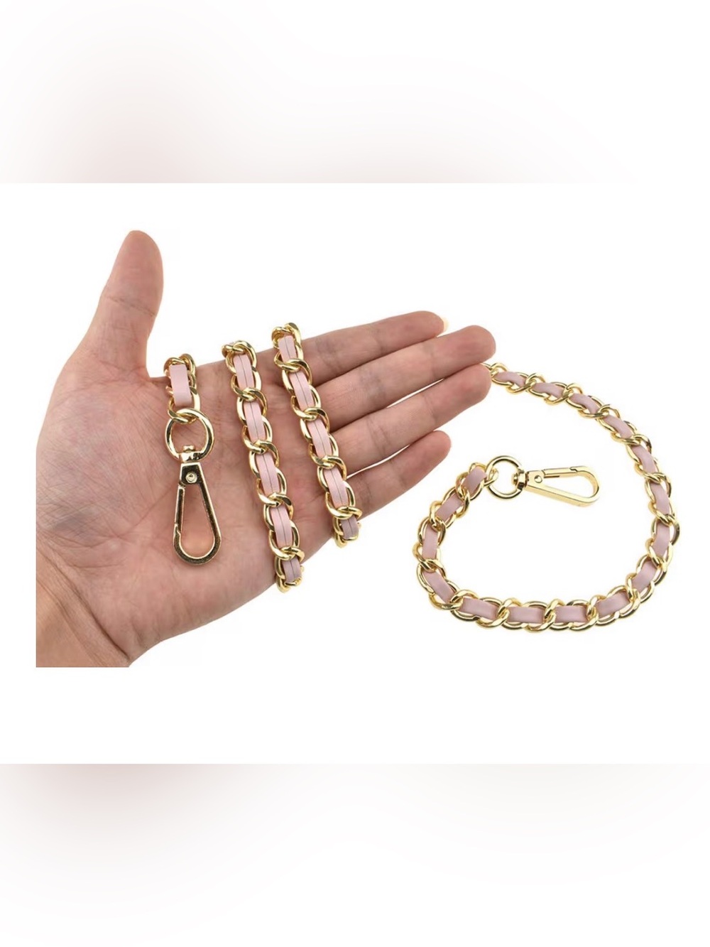 Gold & Pink Chain Strap for Women’s Bags